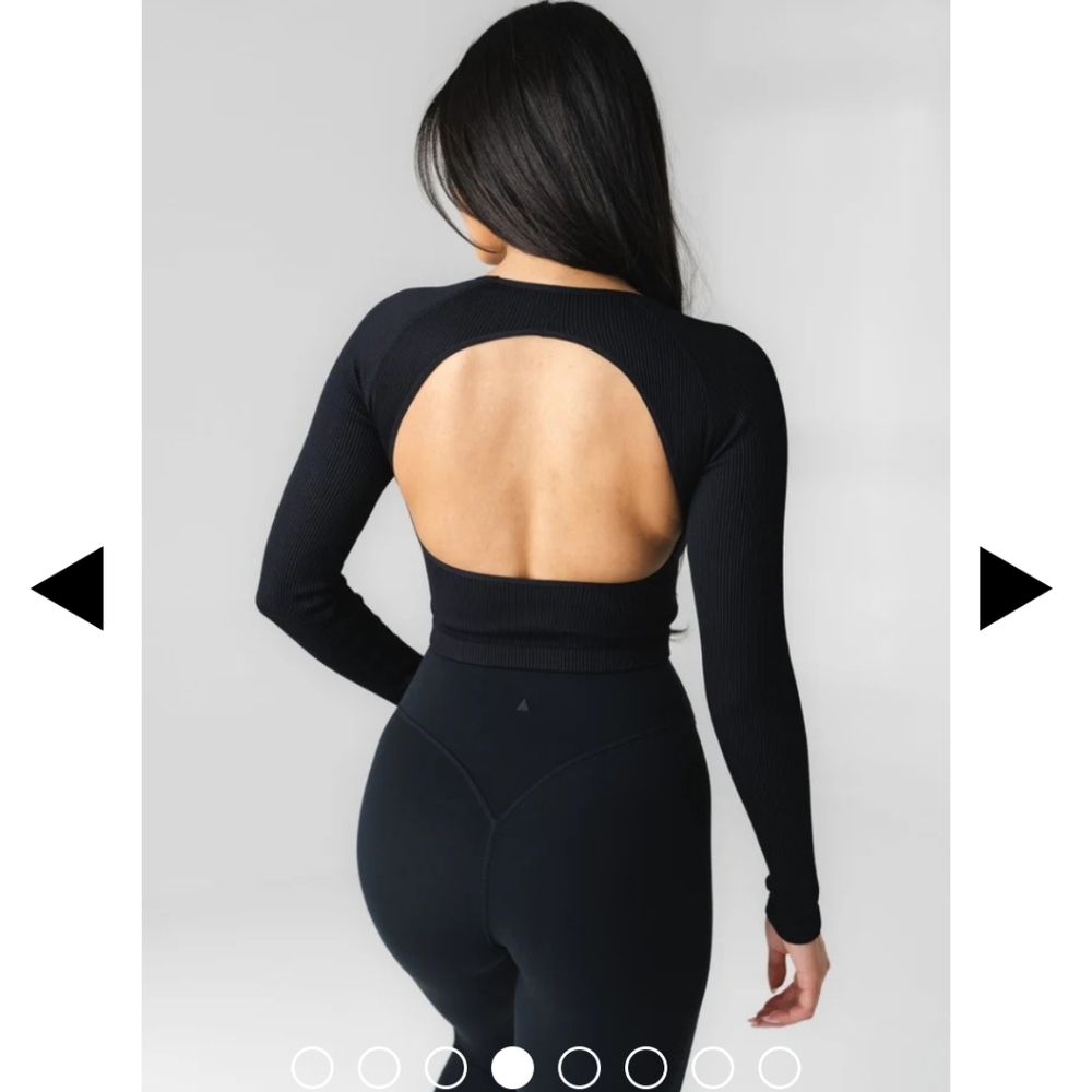 Balance Athletica Black Open-Back Top